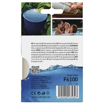 Emos Ремонтная лента F6100, 1м, 100мм, прозрачная, 0.7мм, PVC, UV защита, водонепроницаемая, высокая адгезия (F6100)