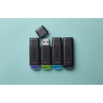 Kingston USB флешка DTXG2/256GB, 256 ГБ, USB Type-A, черный, кольцо для ключей, форма: крышка, USB 3.2 Gen 1 (DTXG2/256GB)
