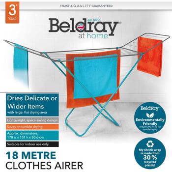 Beldray Сушилка для одежды LA033279FEU7, 18м, серый, 105x54.5x181см (LA033279FEU7)
