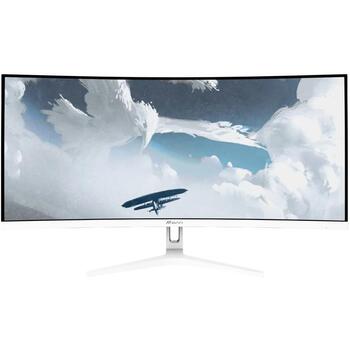 Arozzi Nova AZ-NO-34T2K165-WT монитор, 34 дюйма, VA, QHD, 21:9, 165 Гц, 1 мс, 3440x1440, 350 кд/м², 2xHDMI, 2xDisplayPort, белый (AZ-NO-34T2K165-WT)