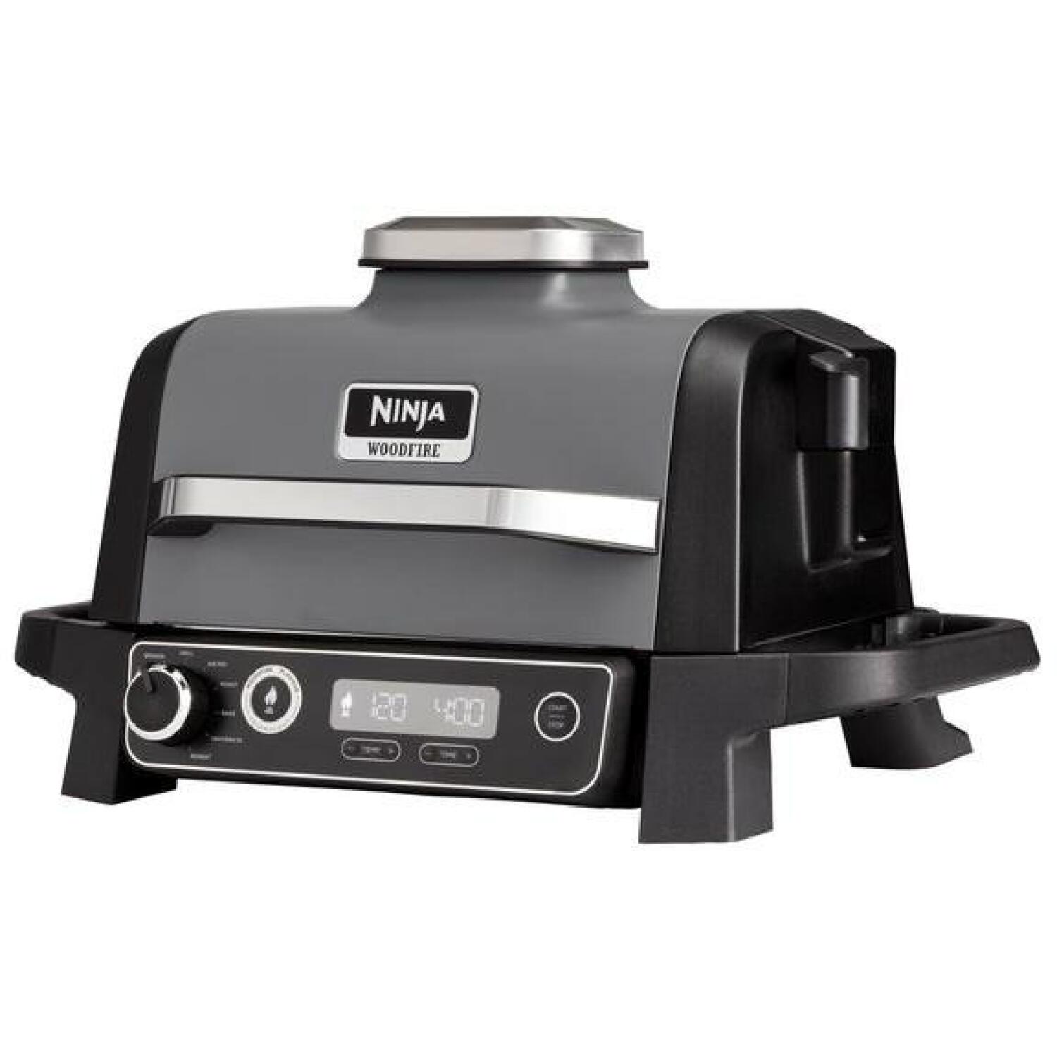 Ninja Elektriskais grils OG701EU 29187399, 2400 W, 28 cm, 37 cm, pelēks, ar vāku, nepiedegošs pārklājums (29187399)