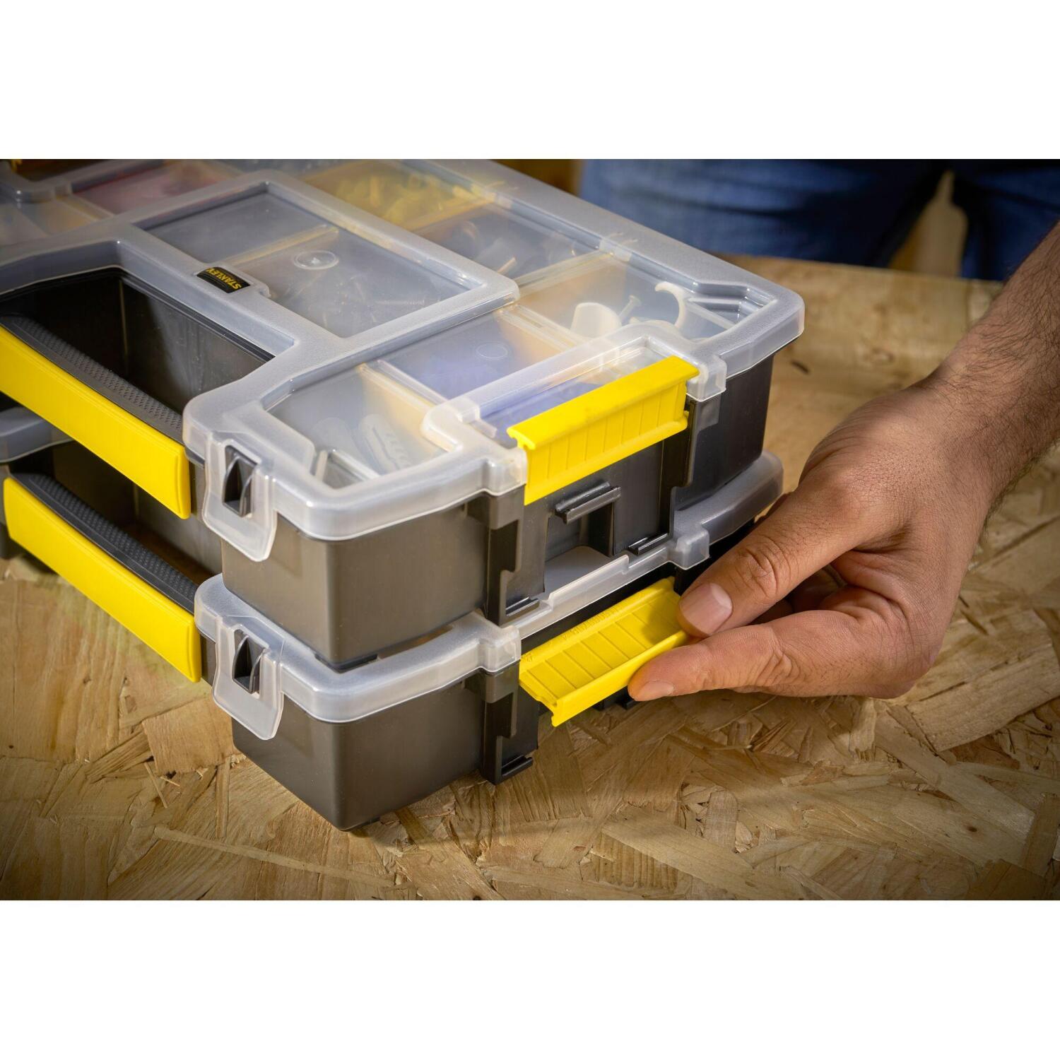 Stanley органайзер STST1-70720, 3л, 10 отделений, 8 съемных разделителей, крышка из полипропилена, ручка для переноски (STST1-70720)