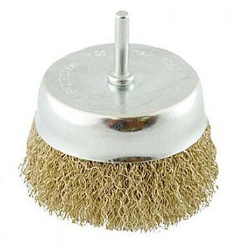 Koniskā birste uz ass 30mm, misiņa sari 02-9-0098 FASTER TOOLS (02-9-0098)
