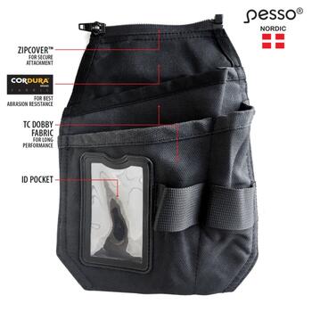 Pesso POCKET2R piekaramās kabatas darba biksēm, Cordura, labā puse, S STD, 0.15 kg, saderīgas ar KDSTRETCHP, DPSTRETCHP, Mercury (POCKET2R)