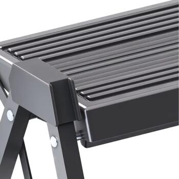 Hailo StepFix 034410001, salokāms pakāpienu soliņš, 2 pakāpieni, tērauds, melns, 150 kg, 35 cm (034410001)