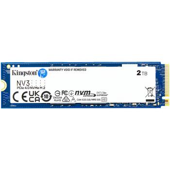 Kingston NV3 SSD SNV3S/2000G, 2000 ГБ, 6000 МБ/с, 5000 МБ/с, PCIe 4.0, 3D NAND, MTBF 2000000 ч (SNV3S/2000G)
