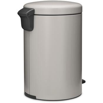 Brabantia NewIcon 254406 педальное ведро, 20 л, Soft Grey, нержавеющая сталь, тихое закрывание крышки (254406)