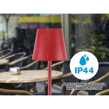 Beper P201UTP114 galda lampa, 5V, 1.5W, 110lm, 3000-6000K, IP44, LED, skārienslēdzis, USB, sarkana (P201UTP114)