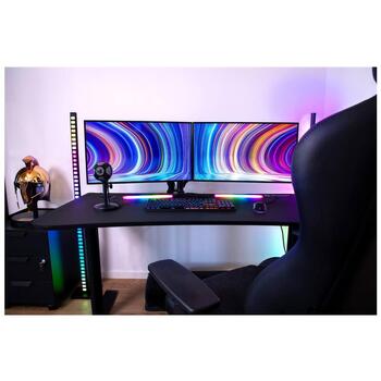 Arozzi Spēļu Galda ARENA-MEDIUM-PBK, 71cm, 140cm, 75.5cm, 2cm, pilnīga mikrošķiedras virsma, kabeļu pārvaldība (ARENA-MEDIUM-PBK)