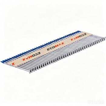 Ecomax naglas naglu pistolei EMNA342965BBRID&EMX, 65x2,9mm, 34°, 2000 gab., necinkotas, rievotas, papīra magazīna, D tipa galva (EMNA342965BBRID&EMX)