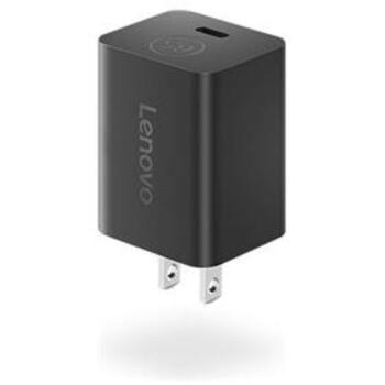 Lenovo GaN Nano адаптер 40AWGN65EU, 65 Вт, 5V/9V/15V/20 V, USB-C кабель 1.8 м, черный (40AWGN65EU)