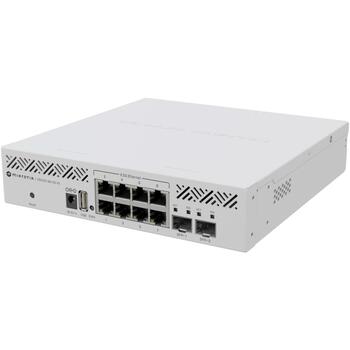 Mikrotik CRS310-8G+2S+IN управляемый коммутатор, 8x 2.5G Ethernet, 2x SFP+, DC 18-57 V, 1U, CE, EAC, ROHS (CRS310-8G+2S+IN)