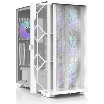 Zalman Z10 DUO White, ATX Mid Tower korpuss, 4x120mm ARGB ventilatori, 7 sloti, 2xUSB 3.0, USB-C, 39.5cm GPU, 17.3cm CPU (Z10 DUO White)