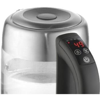 Adler Чайник AD 1247, 1850 W, 1.7 L, Нержавеющая сталь/Стекло, 360° поворотная база, Регулировка температуры 55-100°C (AD 1247)