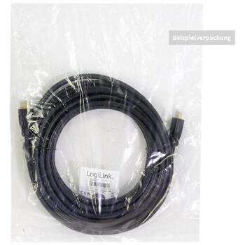 Logilink HDMI kabelis CH0053, 10 m, HDMI A vīriešu uz HDMI A vīriešu, 1.4, 8.16 Gbit/s, 4K/30 Hz, zelta kontakti, ARC, HEC, 3D (CH0053)