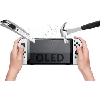 Subsonic SA5628 закаленное стекло для Nintendo Switch OLED, 9H, олеофобное покрытие, комплект для очистки (SA5628)
