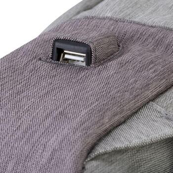 Rivacase Чехол 7562GREY/MOCHA, 39.6см, 635г, 120мм, 305мм, 460мм, 1 передний карман, USB порт, водоотталкивающий (7562GREY/MOCHA)
