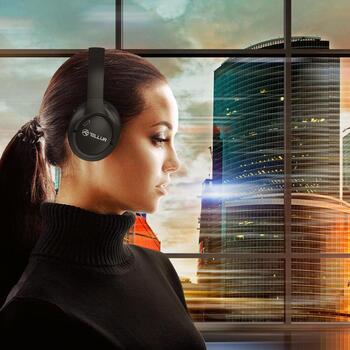 Tellur Vibe Bluetooth наушники TLL511471, 150g, черный, 20-20kHz, 113dB±3dB, 32Ω, ANC, Bluetooth v5.3, 10m, USB-C (TLL511471)