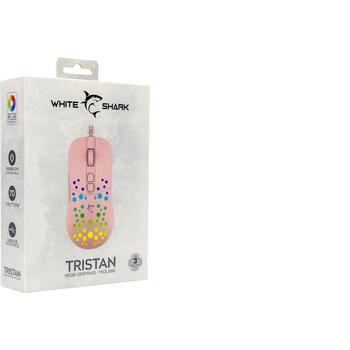 White Shark Мышь TRISTAN-P-2 GM-9004, 7D, 12800 DPI, 20 G, 1,8 м, RGB, USB 2.0, UPE, HUANO (TRISTAN-P-2)