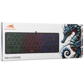 Baracuda Клавиатура SEAHORSE-B, 64 клавиши, USB, черный, мембранная, Rainbow подсветка (SEAHORSE-B)
