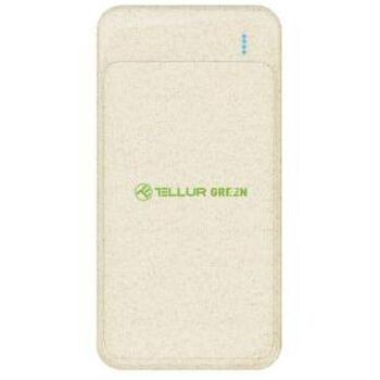 Tellur Power Bank akumulators TLL158331, 10000mAh, 2xQC3.0, PD 18W, EKO materiāli, digitālais displejs (TLL158331)