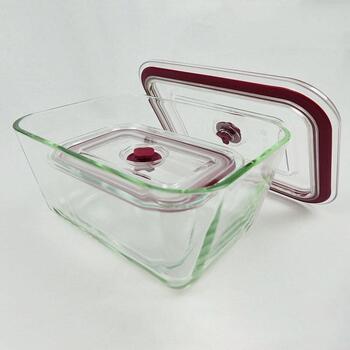 Jata Контейнер для еды HREC4205, 800ml, 3000ml, боросиликатное стекло, крышка с вакуумной функцией, 2 контейнера (HREC4205)