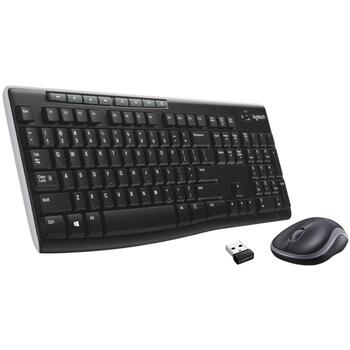 Logitech Bezvadu komplekts MK270 920-004509, 10m, 111 taustiņi, 8 multimediju taustiņi, spill-resistant (920-004509)