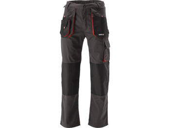 Yato darba bikses YT-80149, L/XL, 180-188 cm, 98-106 cm, 267 g/m², 65% poliesteris, 35% kokvilna, 9 kabatas, rāvējslēdzējs (YT-80149)