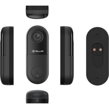 Tellur Умный WiFi Видеодомофон TLL331251, 1080P, 2MP, IP54, 130°, 30fps, 2.4GHz, двусторонняя аудиосвязь (TLL331251)
