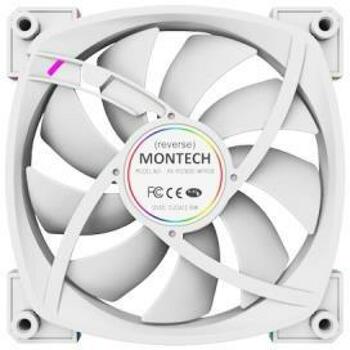 Montech Datora korpuss ventilators RX120 PWM WHITE 3 IN 1, 120mm, 1600RPM, 27dB, 3xRGB LED, 4-pin PWM, Rifle bearing (RX120 PWM WHITE 3 IN 1)