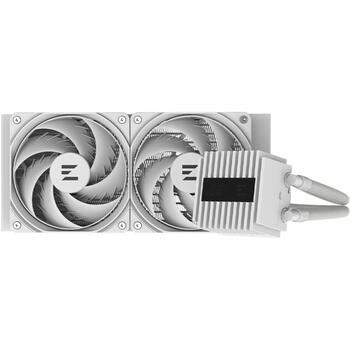 Zalman šķidruma CPU dzesētājs ALPHA2 V2 A24 WHITE, 240mm, 2 ventilatori, 800-2000rpm, 29.7dB, RGB, LCD displejs, balts (ALPHA2 V2 A24 WHITE)