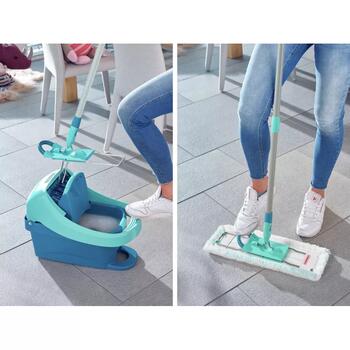 Leifheit Profi XL micro duo 1055019, grīdas birste ar saliekamu kātu, 42cm, 360° grozāma pamatne (1055019)