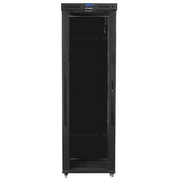 Lanberg стоящий серверный шкаф 19 дюймов 47U FF01-8247-12BL, 800mm, 1200mm, 1200kg, 8 мест для вентиляторов, LCD термостат, IP20 (FF01-8247-12BL)