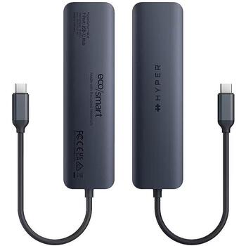 Hyper dokstacija HD4003GL, 7x1, 100W PD, USB-C 3.2 Gen 2, Thunderbolt 3, Thunderbolt 4, HDMI, vidusnakts zila (HD4003GL)