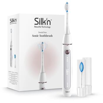 Silkn SonicYou zobu birste SY1PE1W001, 5 V, 2 min, uzlādējams akumulators, līdz 37 000 vibrācijām minūtē, 2 birstes uzgaļi (SY1PE1W001)