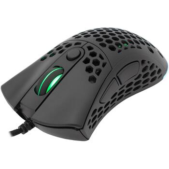 White Shark Premium Line Pele SHURIKEN, 19000 DPI, 6D pogas, 1000 Hz, RGB apgaismojums, USB 2.0, 1,8 m kabelis (SHURIKEN)