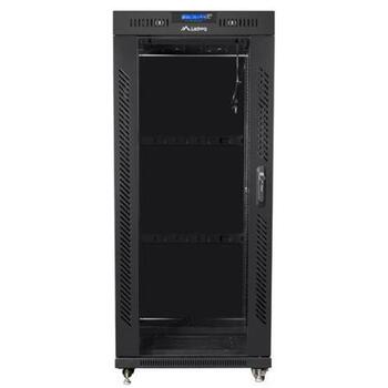 Lanberg RACK установка шкафа 19 22U 800x800 FF01-8822-12BL, 800кг, 4 вентилятора 230V, LCD дисплей, черный, с заземлением (FF01-8822-12BL)