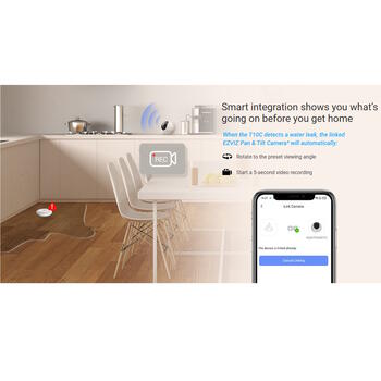 EZVIZ T10C датчик протечки воды CS-T10C, Zigbee 3.0, 0.5mm, IP67, CR2032, 1 год, Apple HomeKit, совместим с A3 (CS-T10C)