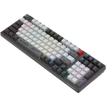 A4Tech Клавиатура A4TKLA47735, механическая, 98 клавиш, серый, BLMS красный, USB, 2.4G, Bluetooth 5.1, подсветка (A4TKLA47735)