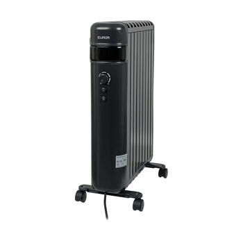 Bezeļļas radiators lielāku telpu papildu apsildei 2000W 75m³ 2 režīmi termostats riteņi antracīts RAD 2000 Oil Free Dark 363937 Eurom (363937)