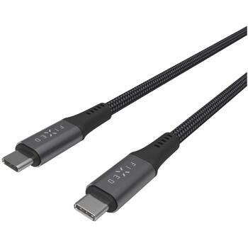 Fixed Braided Cable USB-C/USB-C, 2m, USB4 gen2 20Gbps, 4K 60Hz, 240W | FIXDBP-CC2-GR (FIXDBP-CC2-GR)