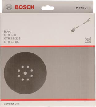 Slīpēšanas pamatne 215 mm, 8 caurumi, GTR 550 saderība, 2608000765 BOSCH (2608000765)