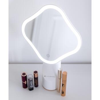 Rio Зеркало для макияжа MMIF-EU/1.1, белое, LED подсветка, USB зарядка, 360° поворот, сенсорное управление (MMIF-EU/1.1)