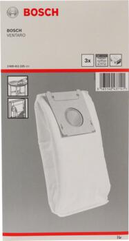 Putekļu maiss Ventaro 3 gab., Putekļu izvades aprīkojumam PAPĪRA FILTRU MAISIŅŠ, 2605411225, BOSCH (2605411225)