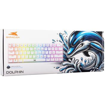 Baracuda DOLPHIN-W-BLUE BGK-03221, 61 клавиша, синие переключатели, USB, белый, подсветка, анти-ghosting 22 клавиши (DOLPHIN-W-BLUE)