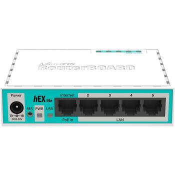Mikrotik RB750R2 маршрутизатор, 850MHz ЦП, 64MB ОЗУ, 5 LAN портов, 16GB память, адаптер питания 24V 0.38A (RB750R2)