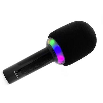 Media-Tech караоке микрофон MT399, Bluetooth 5.0, 5W, 4ч, USB-C, 10м, диско-подсветка, модулятор голоса (MT399)