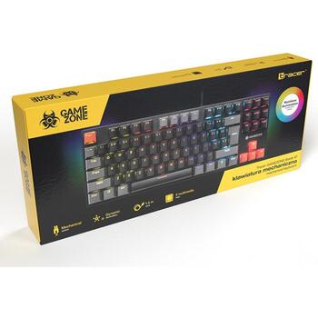 Tracer 47374 Game Zone Blade 87 TRAKLA47374, механическая клавиатура, 87 клавиш, 1,5м, USB, черная, RGB, 6 режимов, 8 мультимедиа (TRAKLA47374)