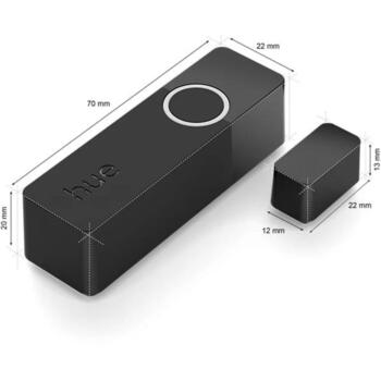 Philips Hue контактный датчик Secure 8719514487284, CR2, IP20, ZigBee, беспроводной, двери/окна, черный (8719514487284)