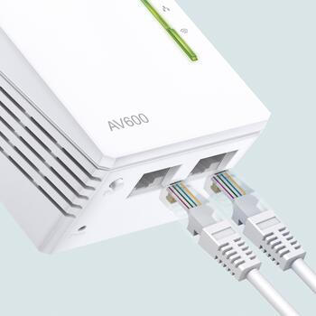 TP-Link TL-WPA4220 AV600 Powerline Wi-Fi удлинитель, 300Mbps, 2.4GHz, 2x Ethernet, 128-bit AES, WPA2 (TL-WPA4220)